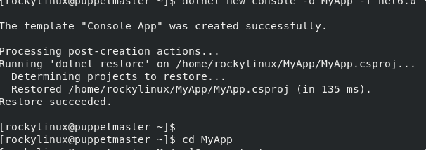 Create your first App using Dotnet on Almalinux