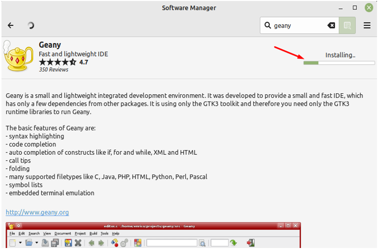 Await the completion of the installation