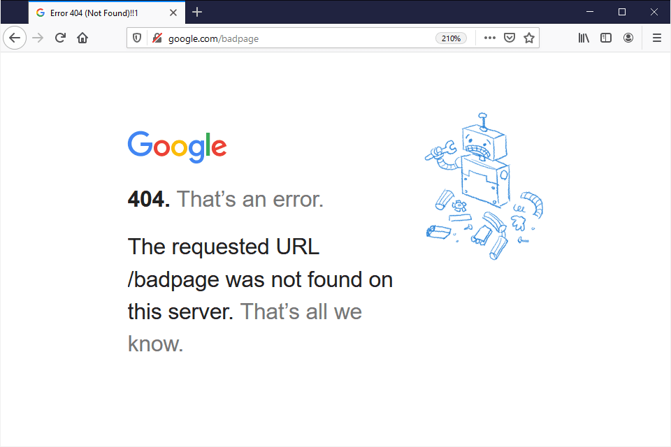 HTTP Error 404