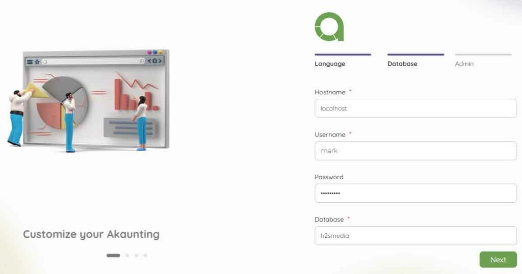 Add the details of the MySQL
