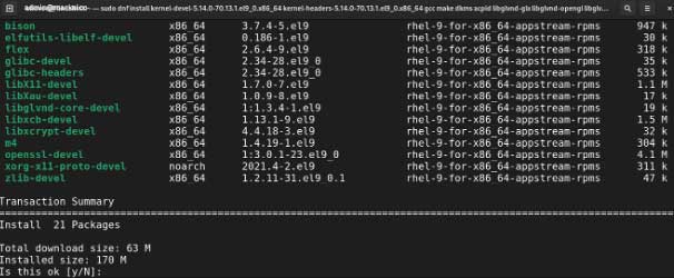 confirm the installation