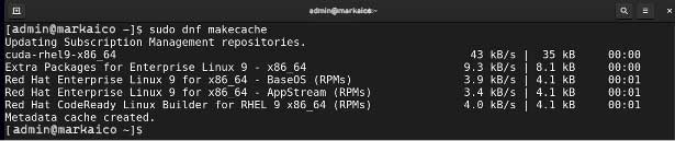 update the DNF package repository