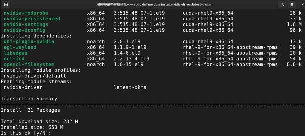 confirm the installation