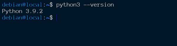The command above should return the output as shown