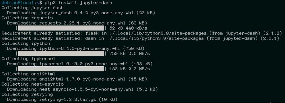 Installing Dash for Jupyter Notebook