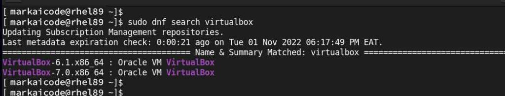 With the VirtualBox repository