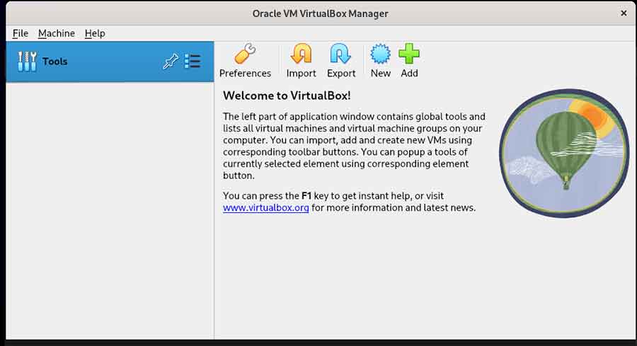 VirtualBox has been installed