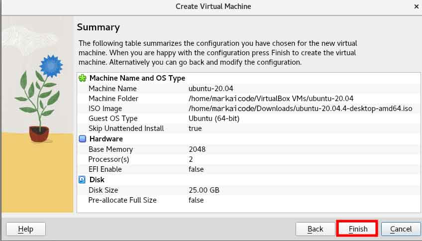 summary of the virtual machine