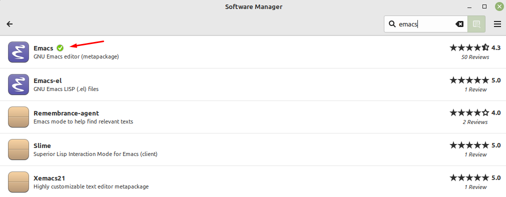 uninstall Emacs through GUI