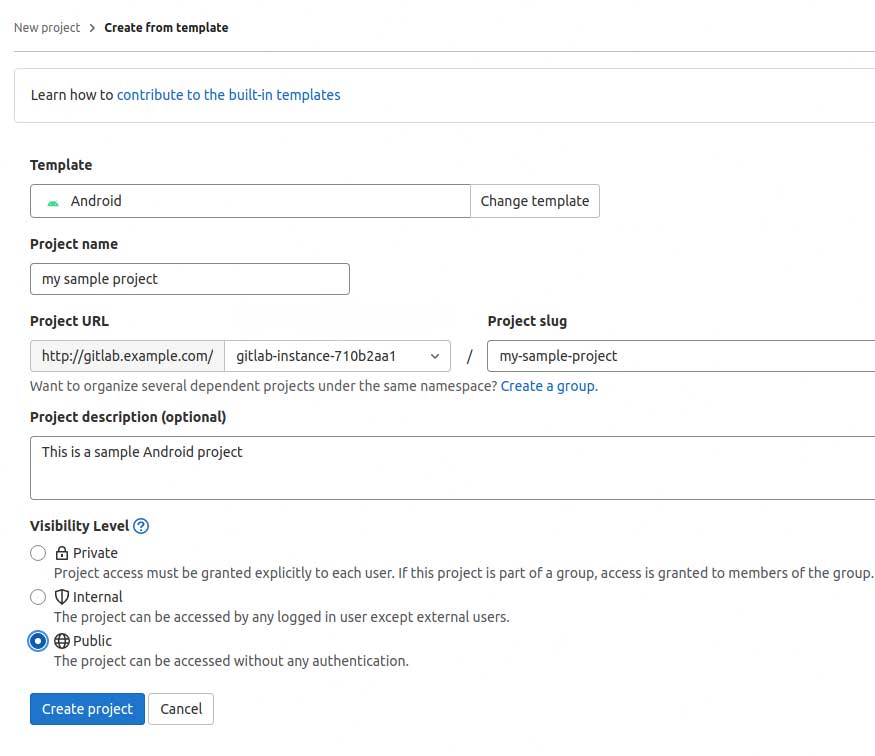 I will use a template