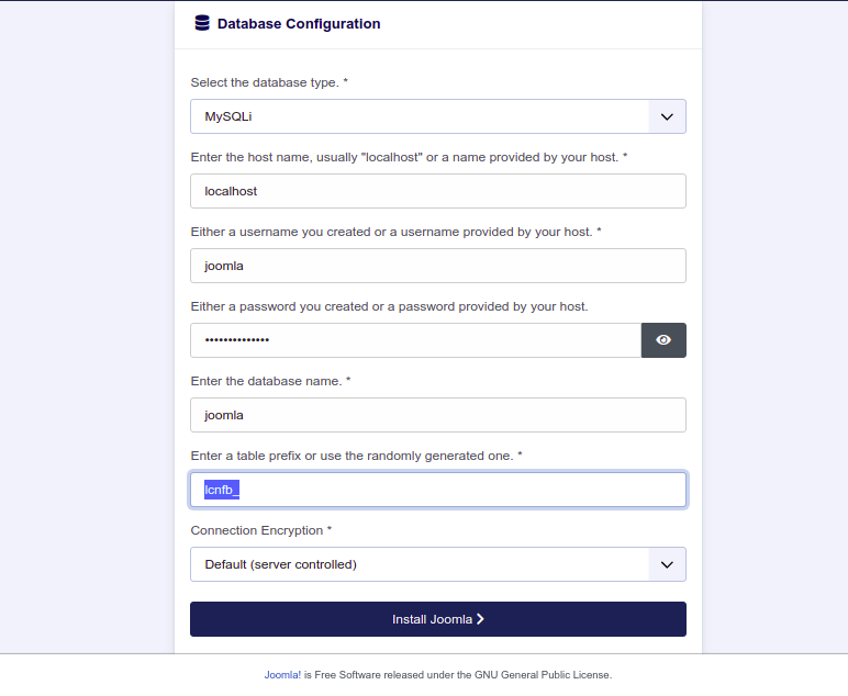 Provide your admin username