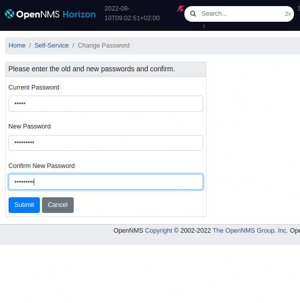 admin Change Password