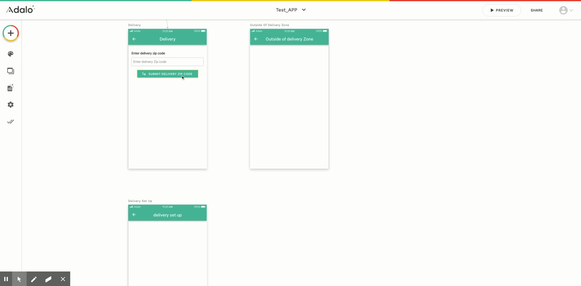 Adalo notification setup interface
