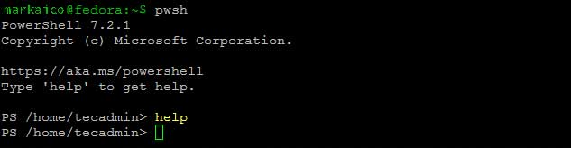 Access PowerShell in Fedora
