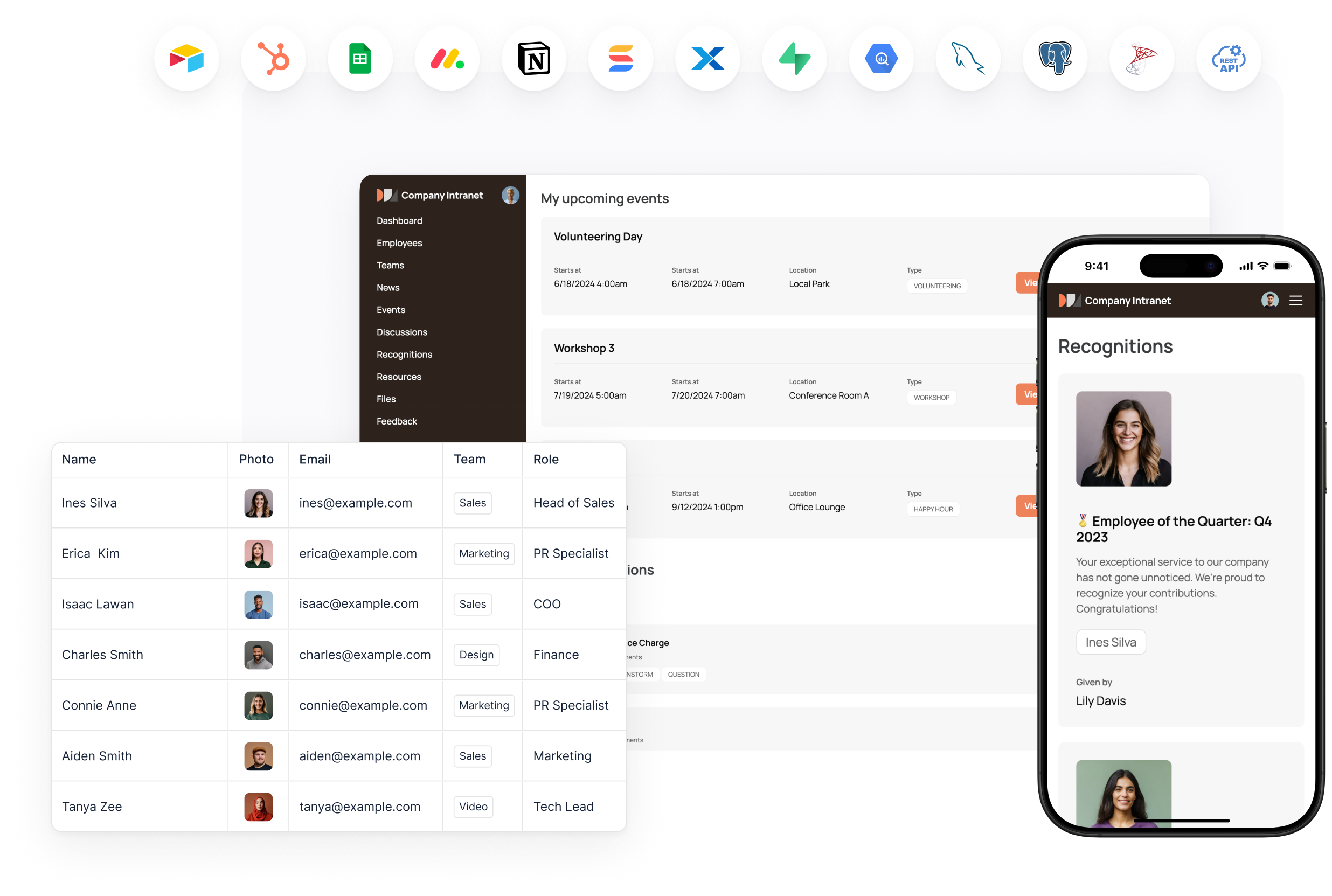 Owner dashboard with financial metrics
