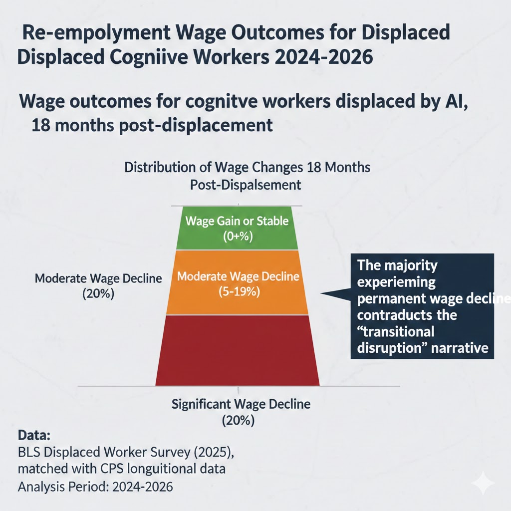 Re-employment wage outcomes for displaced cognitive workers 2024-2026