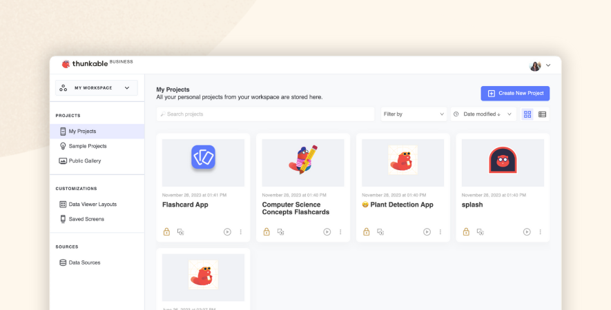 New Project Setup Screen
